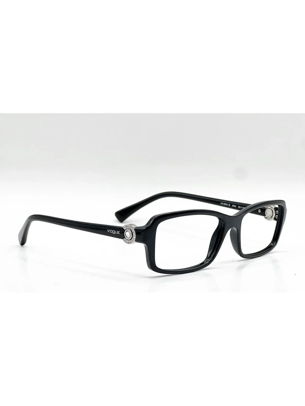 Vogue VO 5001-B W44 Black Rectangle Authentic Eyeglass Frames 52-16